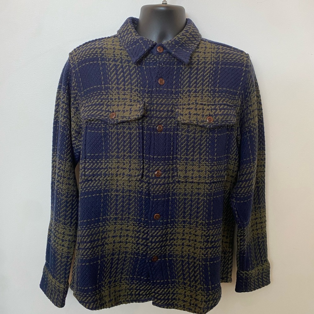 Outerknown Cloud Weave Shirt | Marine Bigbury Island | NWT